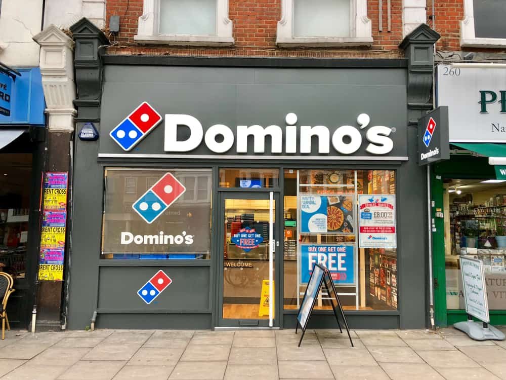 Domino’s Pizza take away pickup and delivery shop