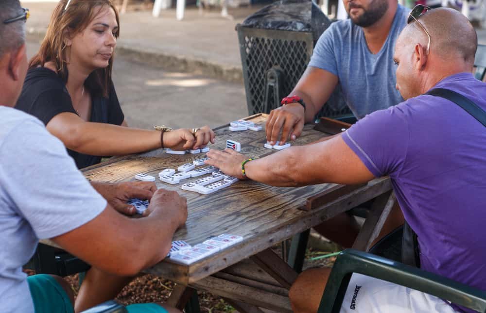 Local Cubans enjoying the popular game of dominoes