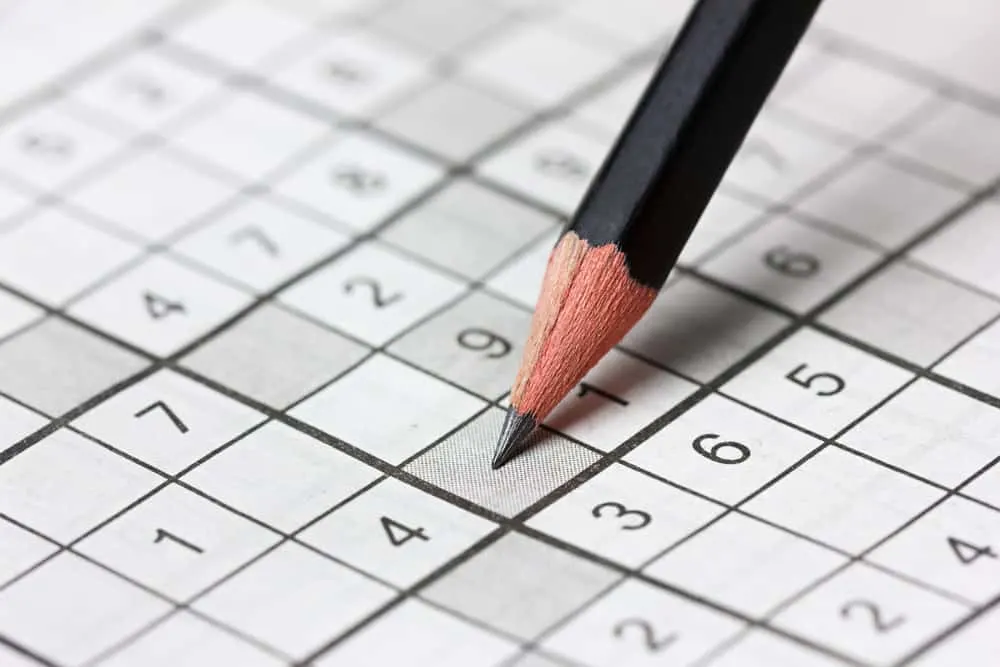 crossword sudoku and pencil