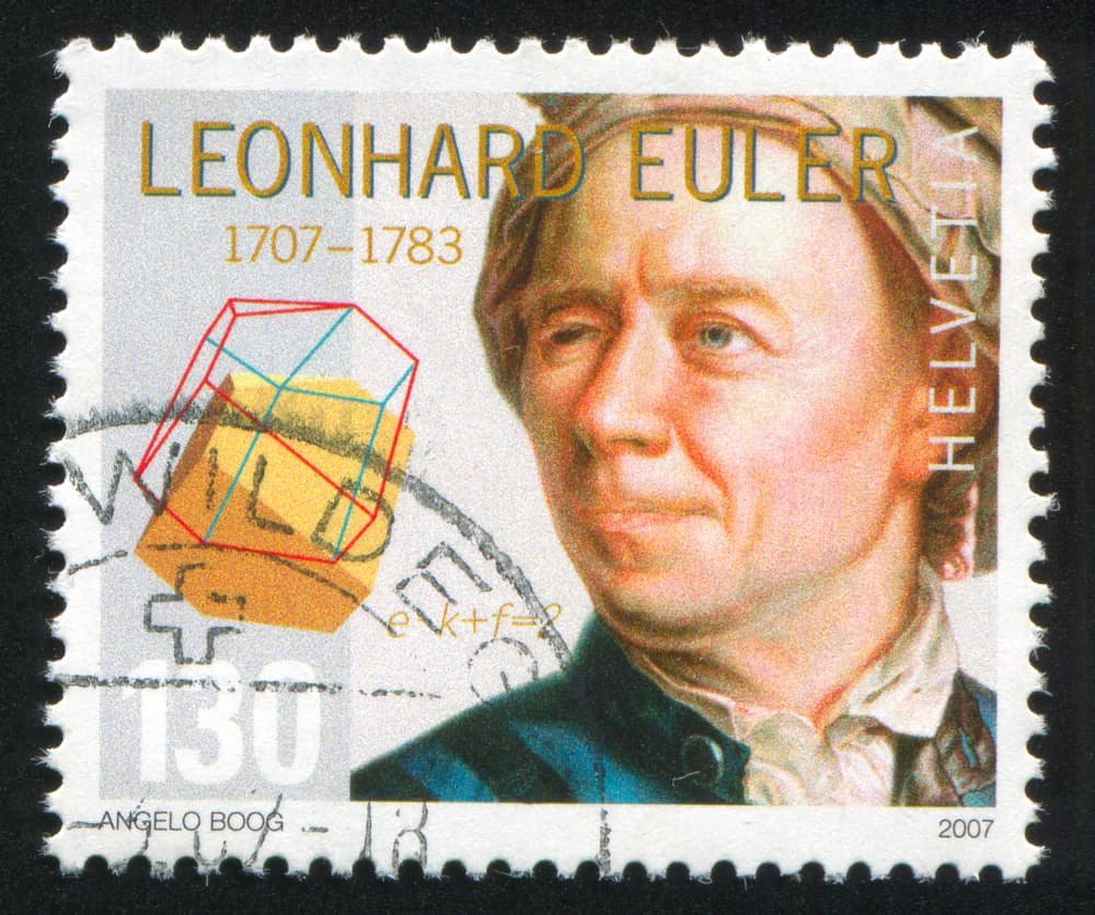 stamp printed by Switzerland, shows Leonhard Euler, Mathematician sudoku