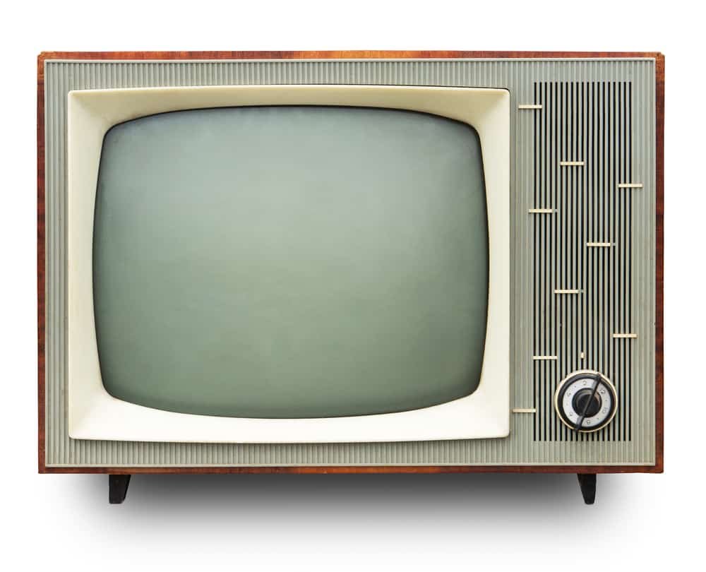 1970's Vintage TV set isolated