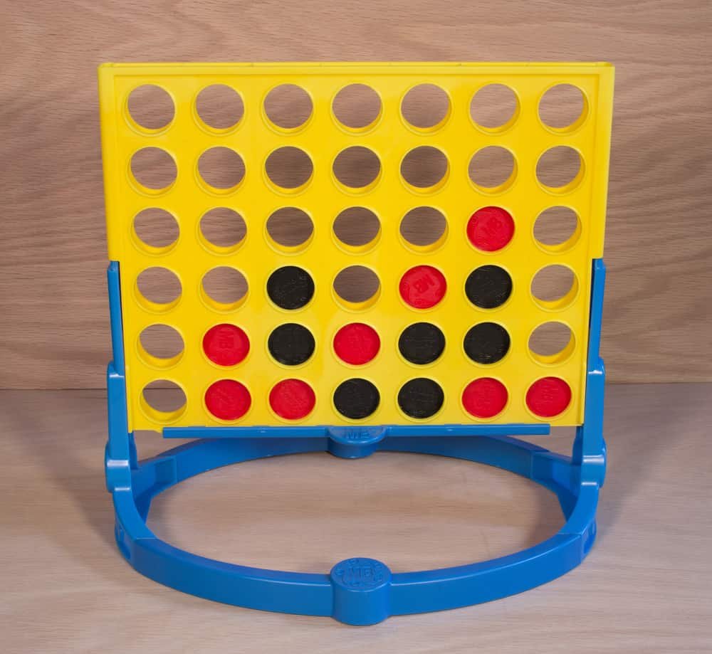 A vintage Connect Four game by Milton Bradley