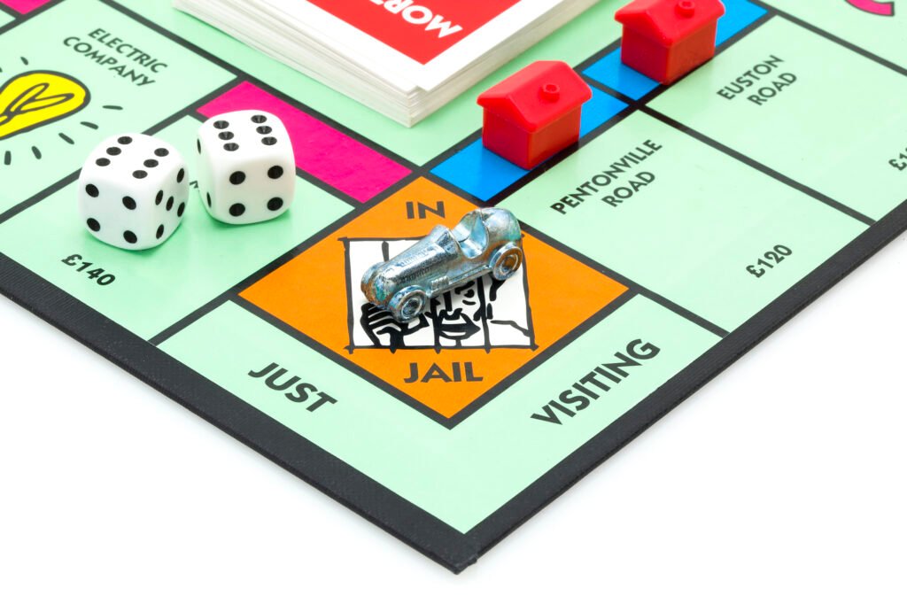 Monopoly showing The Jail