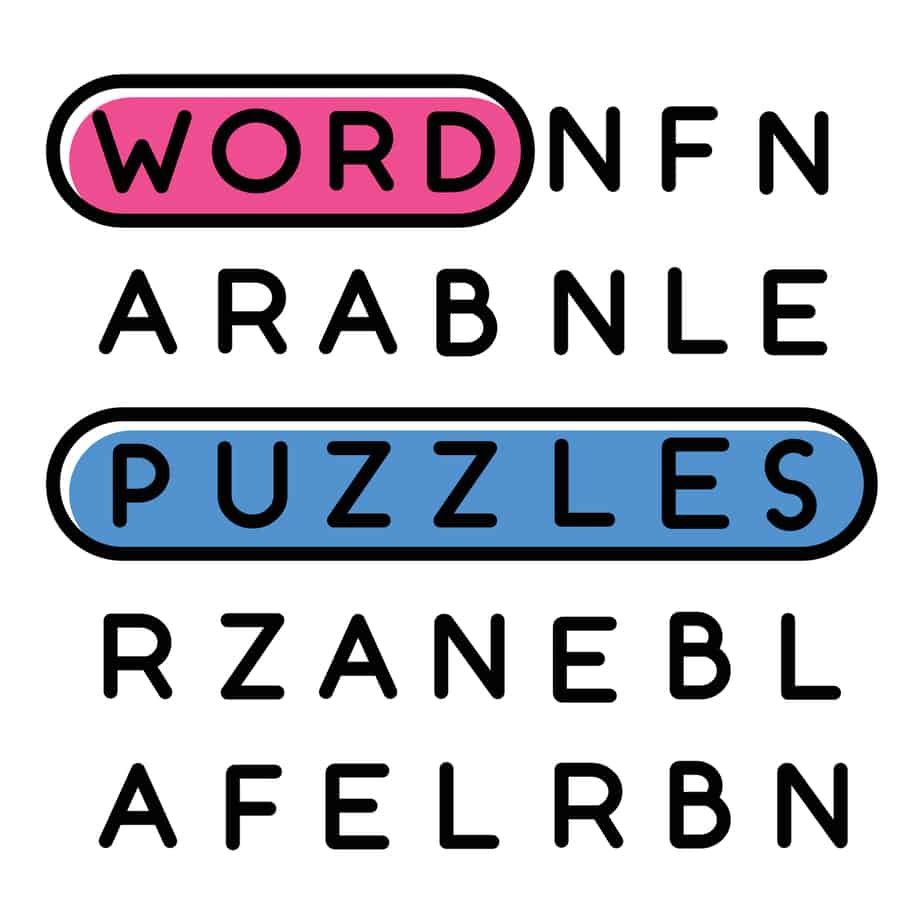 Illustration of Word search puzzle