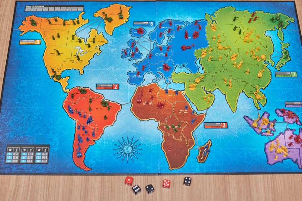Overview of the Risk game board