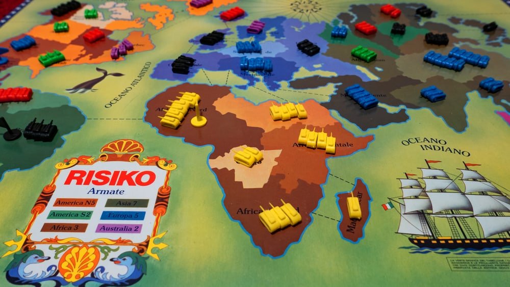 RisiKo! is a strategy board game, Italian stand alone variant of Risk