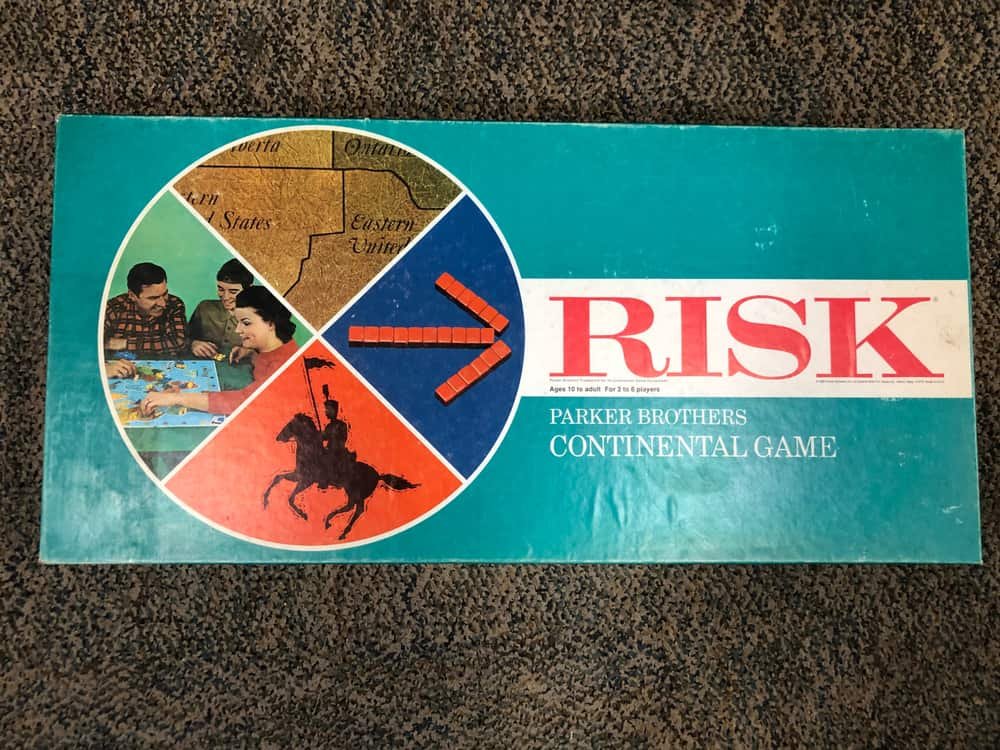 Risk board game box (vintage) from the 1960s or 1970s