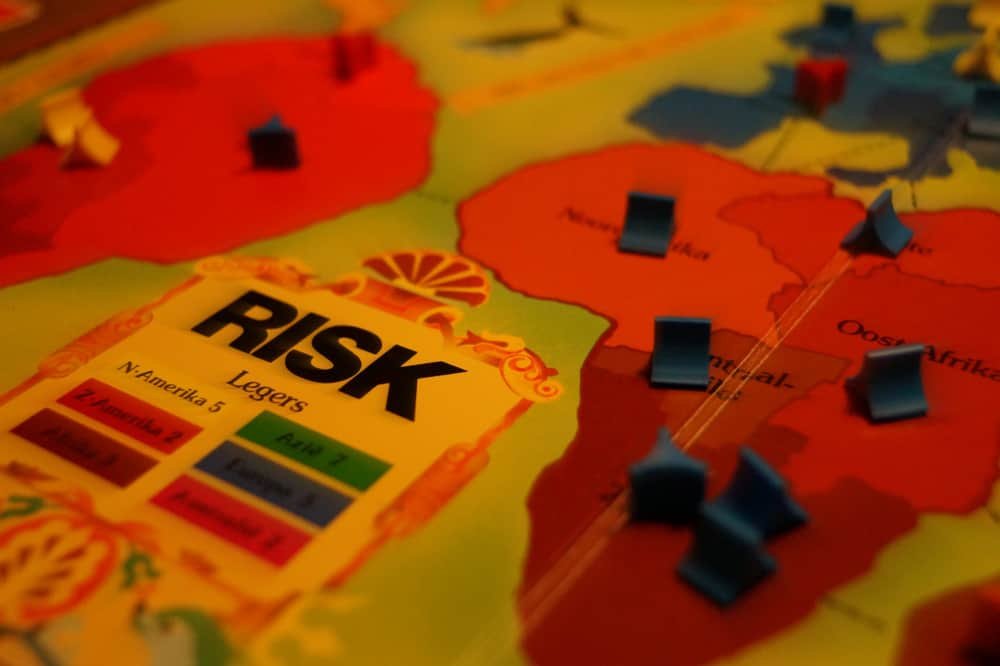 Risk board game closeup