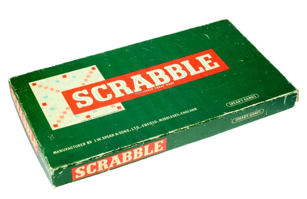 Scrabble word game - First developed in 1938 by Alfred Mosher Butts