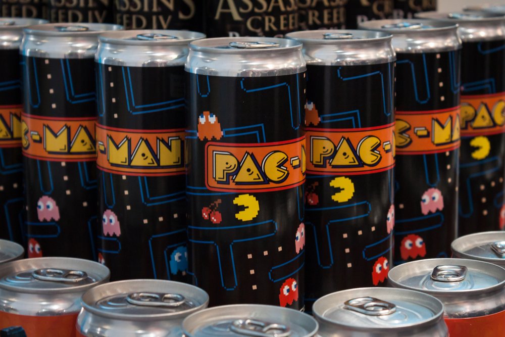 Pac Man soft drink cans