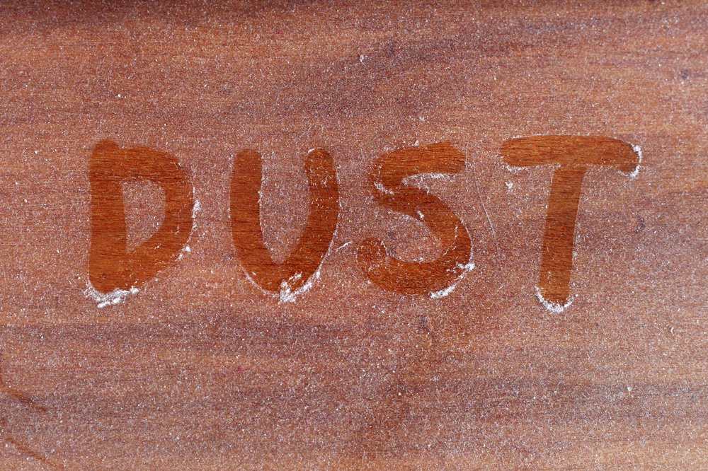 dust layers on the furniture