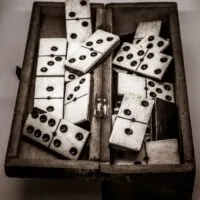 Vintage Ivory Old Domino Game