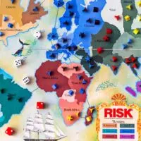 Risk board game - With cards, dice, and tokens