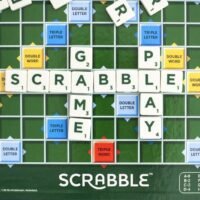 Scrabble Word Game showing the playing board